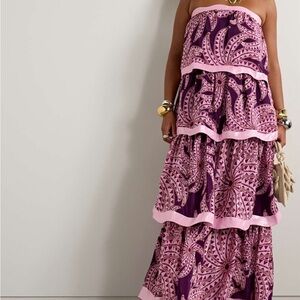 Farm Rio Burgundy Bananada Midi Dress